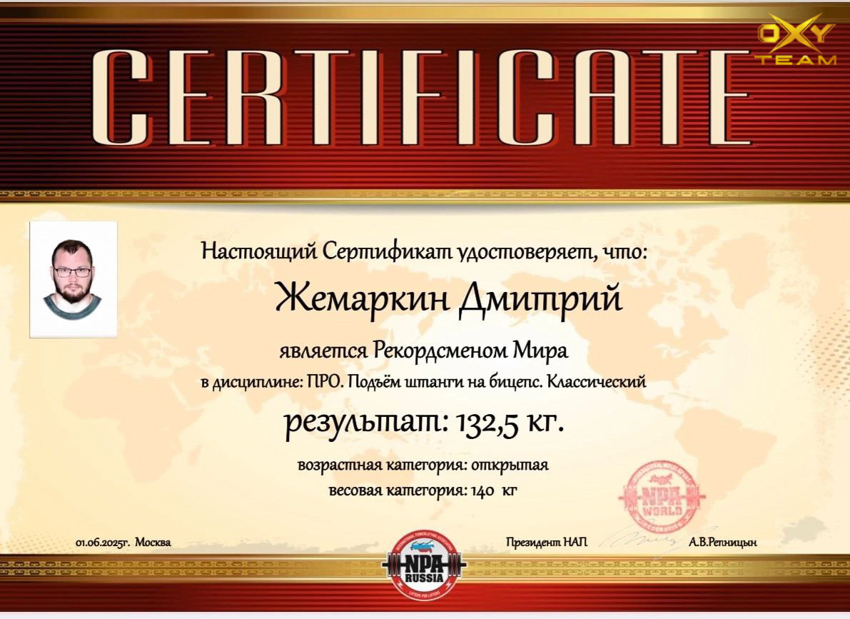 Триумф Дмитрия Жемаркина и его команды на турнире по силовому спорту в Москве